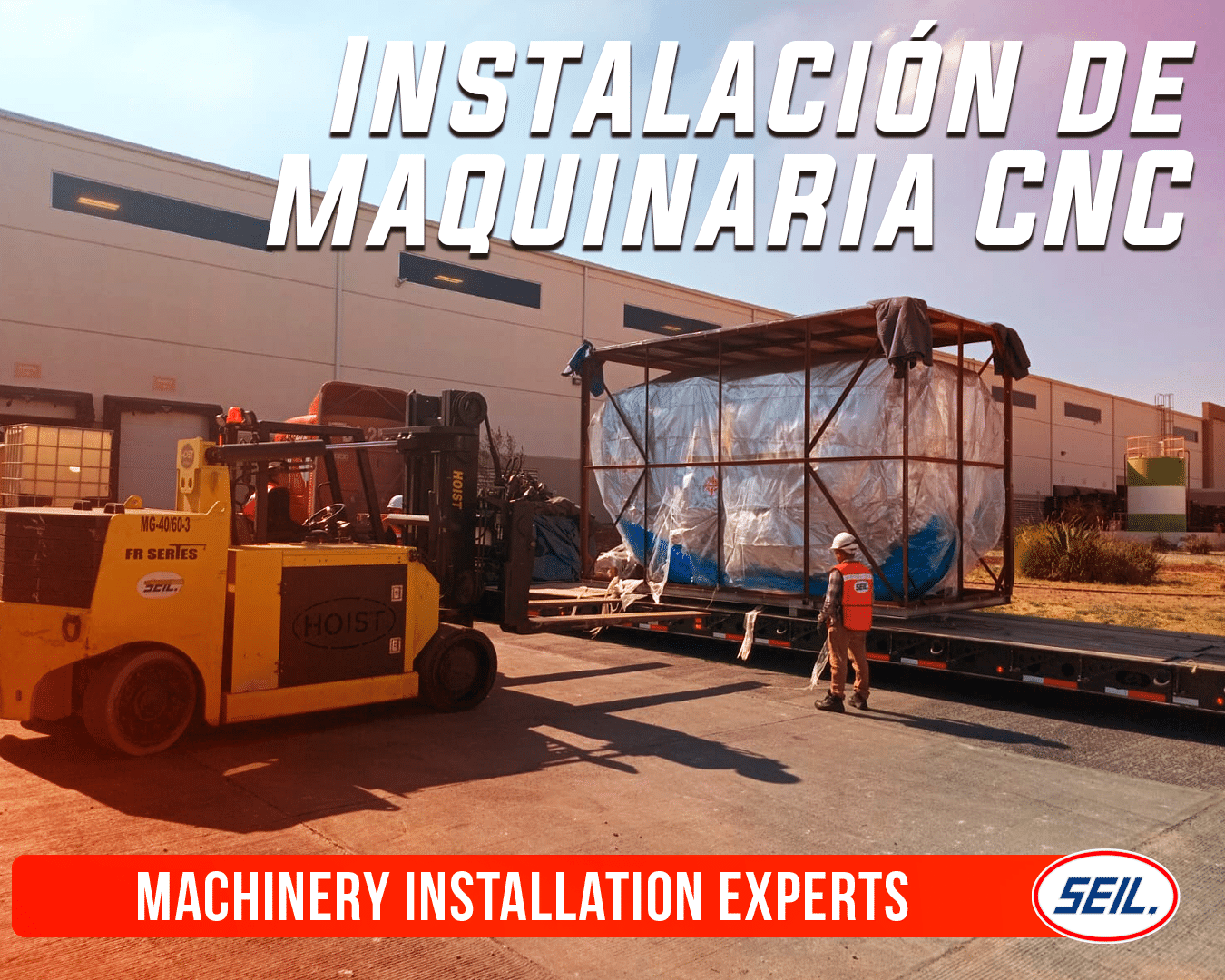 instalación de maquinaria cnc seil rigging