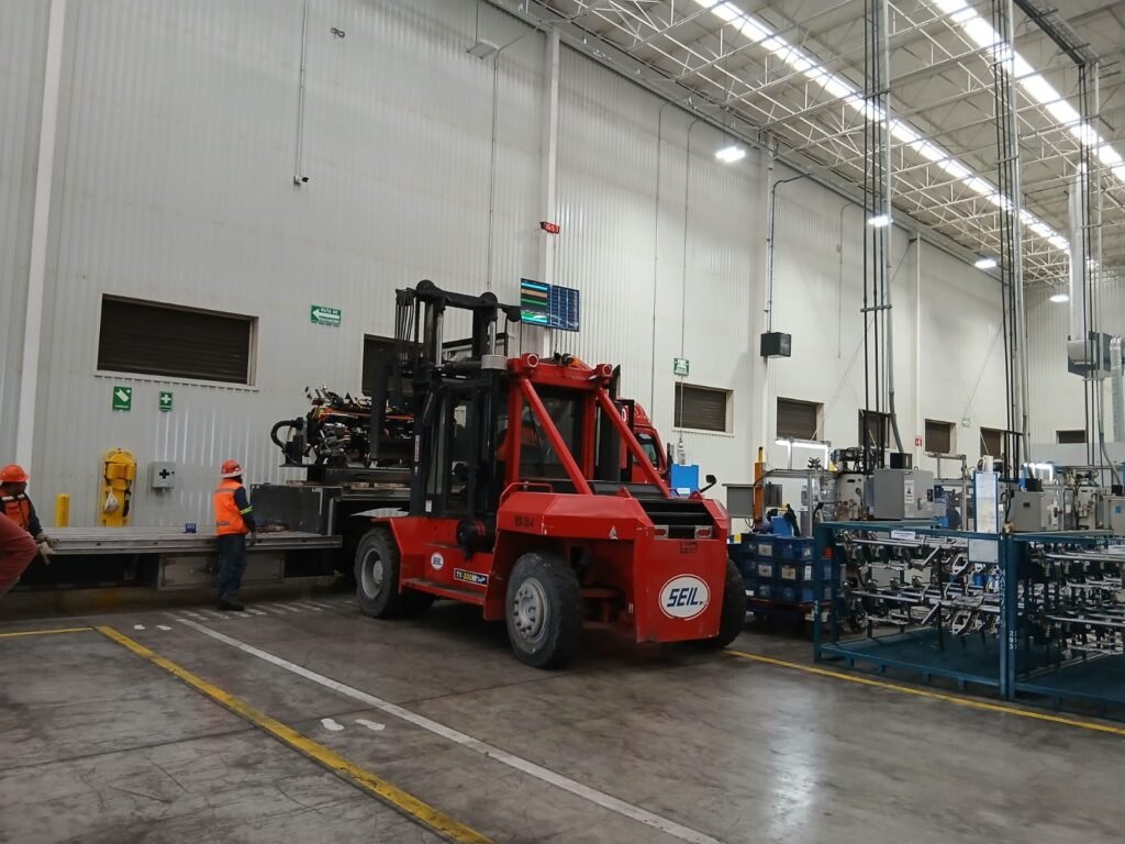Servicios de millwright para nivelación técnica y anclaje de maquinaria industrial.